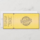Vintage Boarding-Durchlauf-Hochzeits-Einladung Einladung (Rückseite)