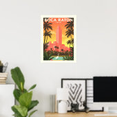Vintage Boca Raton Florida Poster (Heimbüro)