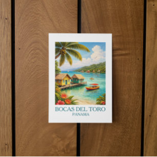 Vintage Bocas del Toro Panama Reise Tropisch Postkarte