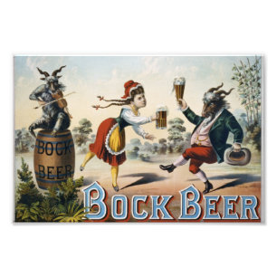 Vintage Bockbier Fotodruck