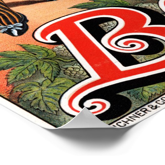 Vintage Bockbier-Werbung Poster (Ecke)