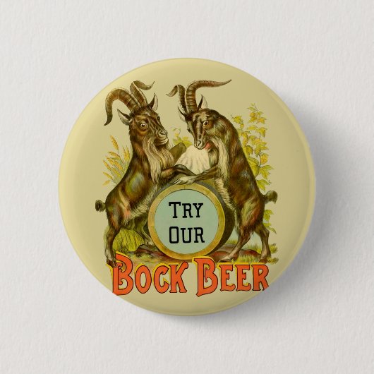 Vintage-Bockbierposter: Antike Goat Saloon Bar Button (Vorderseite)