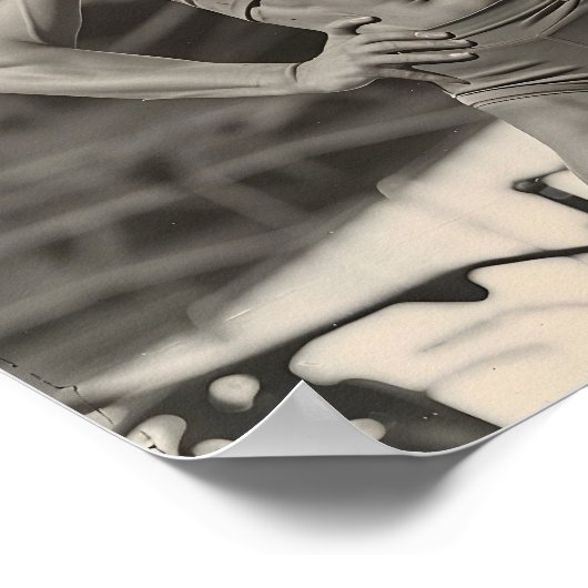 Vintage Bodybuilderin Poster (Ecke)