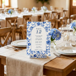 Vintage Bogen-Delware-Sitzkarte Einladung