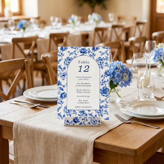 Vintage Bogen-Delware-Sitzkarte Einladung