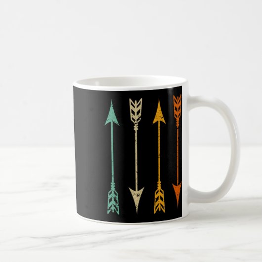 Vintage Bogenpfeile für Bow-Jagd Retro Kaffeetasse (Rechts)