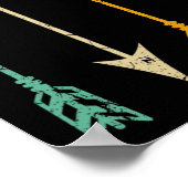 Vintage Bogenpfeile für Bow-Jagd Retro Poster (Ecke)