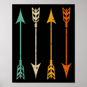 Vintage Bogenpfeile für Bow-Jagd Retro Poster