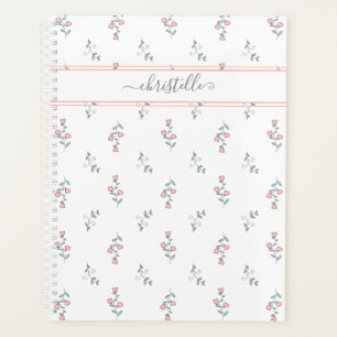 Vintage-Bohemien-Rosa-Lavendel-Blumenmuster Planer