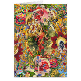 Vintage Bohemische Grußkarte