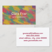 Vintage, Bohemische Pinselstriche Visitenkarte (Vorne/Hinten)