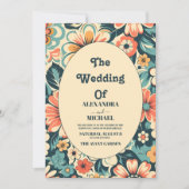 Vintage Bohemische Retro-Lässige Hochzeit Einladung (Vorderseite)