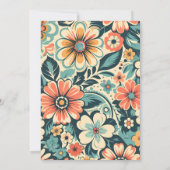 Vintage Bohemische Retro-Lässige Hochzeit Einladung (Rückseite)