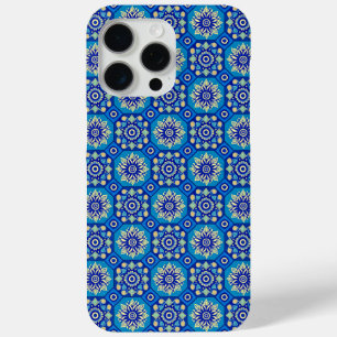 Vintage Boho Blaue Blumengestaltung Case-Mate iPhone Hülle