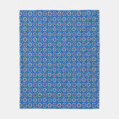 Vintage Boho Blaues Blumenmuster Fleecedecke (Vorderseite)