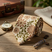 Vintage Boho Blumenmuster Krawatte
