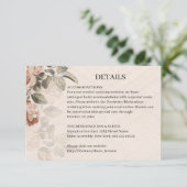 Vintage Boho Botanical Details Rustic Terracotta RSVP Karte (Stehend Vorderseite)