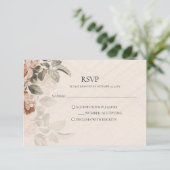 Vintage Boho Botanisch RSVP Rustikal Terrakotta Karte (Stehend Vorderseite)