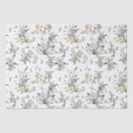 Vintage Boho Botanische Blumenläppchen Dekoupage Seidenpapier