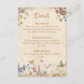 Vintage Boho Butterfly Garden Einschließungskarte Begleitkarte (Vorderseite)