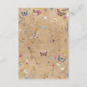 Vintage Boho Butterfly Garden Einschließungskarte Begleitkarte (Rückseite)