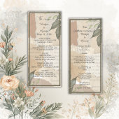 vintage Boho-Chic-Grünprogramm & Menü Programm