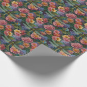 Vintage Boho-Chic Pastell-Blumen-Garten-Libelle Geschenkpapier (Ecke)