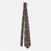 Vintage Boho-Chic Pastell-Blumen-Garten-Libelle Krawatte (Rückseite)