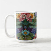 Vintage Boho Chic Pastell Blumen Libelle Oma Kaffeetasse (Links)