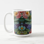 Vintage Boho Chic Pastell Blumen Libelle Oma Kaffeetasse (Links)