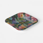 Vintage Boho-Chic-Pastell-Blumen-Libellen-Party Pappteller (Gewinkelt)