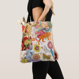 Vintage-Boho-Collage-Muster Cream Gypsy-Soul Tasche