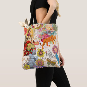 Vintage-Boho-Collage-Muster Cream Gypsy-Soul Tasche