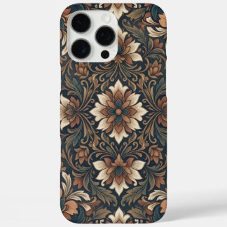 Vintage Boho Damast Floral Medaillon Muster iPhone 16 Pro Max Hülle