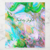 Vintage Boho Fantasy – Enchanted Floral Dream Weinetikett (Einzelnes Label)