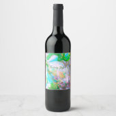 Vintage Boho Fantasy – Enchanted Floral Dream Weinetikett (Vorderseite)