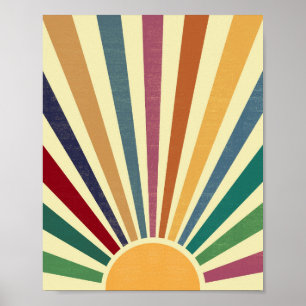 Vintage-Boho-Farben Poster