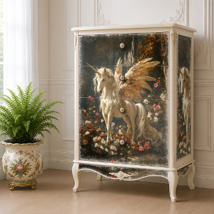 Vintage Boho Feder Steckenpferd Feen Einhorn Kunst Seidenpapier