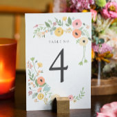 Vintage Boho Floral Wedding Tischnummer