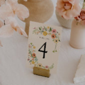 Vintage Boho Floral Wedding Tischnummer
