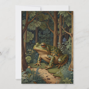 Vintage Boho Frosch Wald Forst Einladung