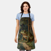 Vintage Boho Frosch Wald Forst Schürze (Getragen)