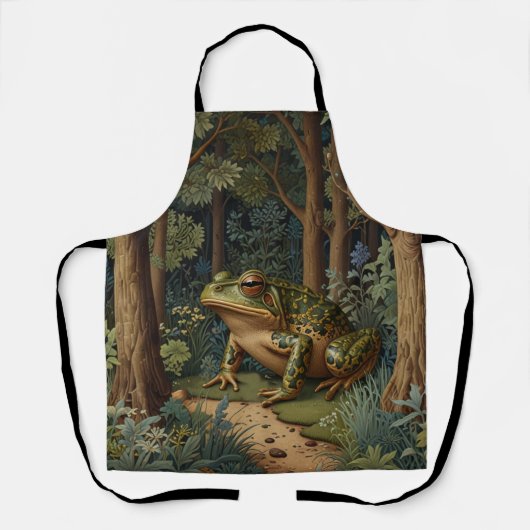 Vintage Boho Frosch Wald Forst Schürze (Vorderseite)