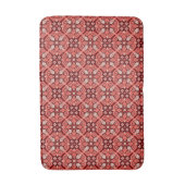 Vintage Boho geometrisches Blumenmuster Badematte (Vorderseite Vertikal)