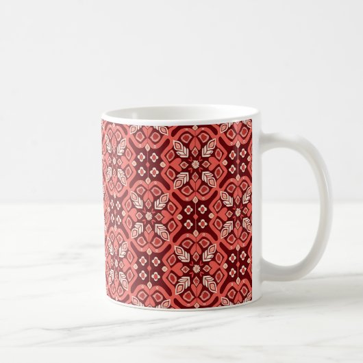 Vintage-Boho-geometrisches Blumenmuster Kaffeetasse (Rechts)