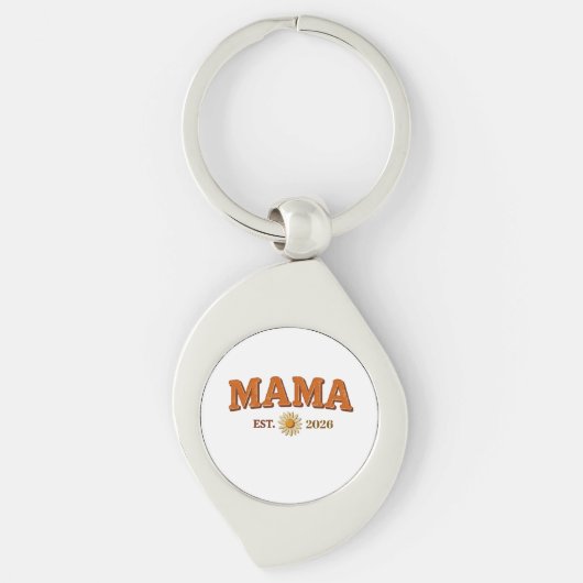 Vintage Boho Geschenk für neue Mütter Schlüsselanhänger (Vorderseite)
