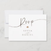 Vintage Boho Herbsthochzeit RSVP Karte (Vorderseite)