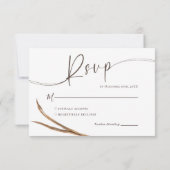 Vintage Boho Herbsthochzeit RSVP Karte (Rückseite)