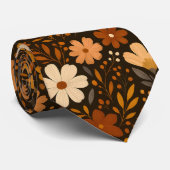 Vintage Boho Retro 70s Floral Krawatte (Gerollt)