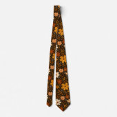 Vintage Boho Retro 70s Floral Krawatte (Rückseite)